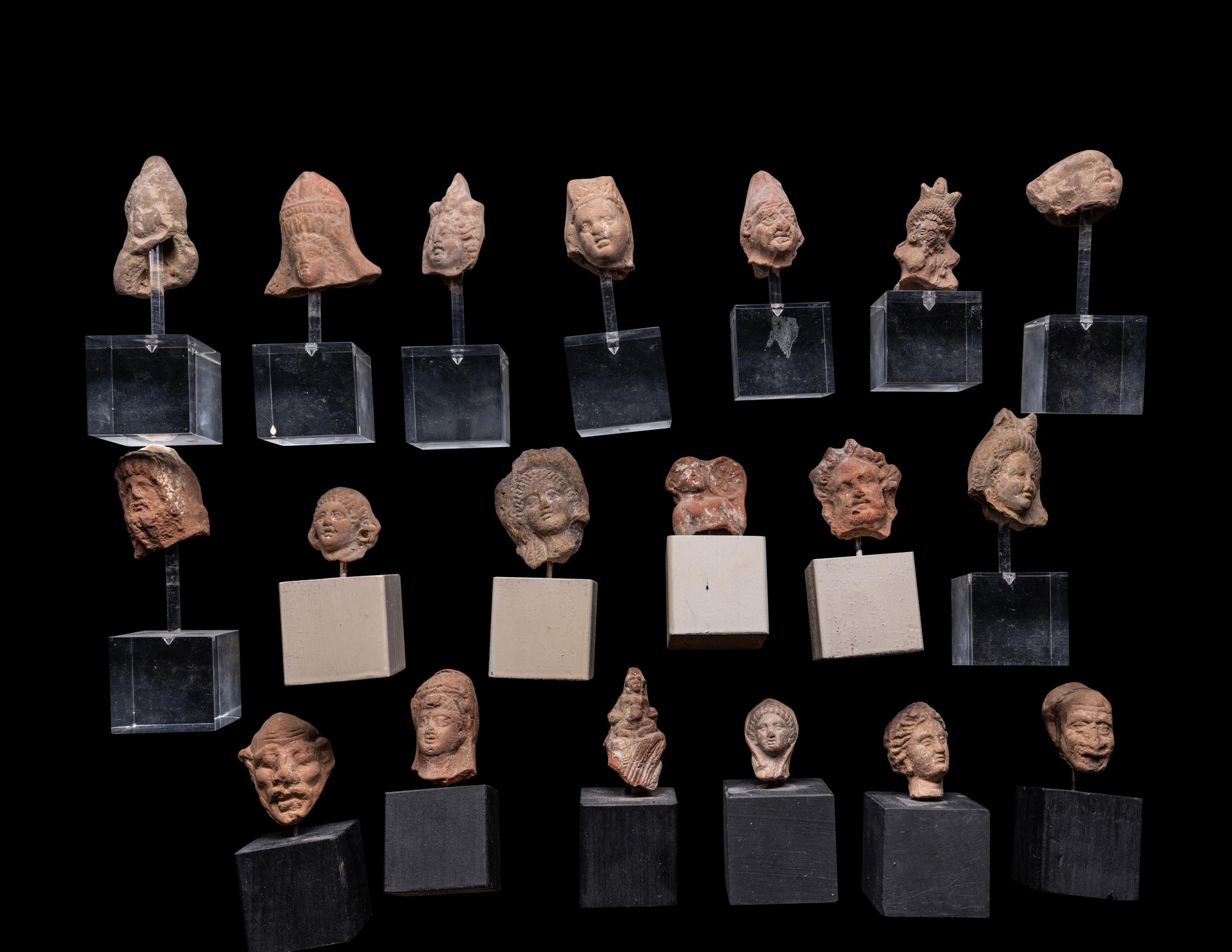 A Group of 19 Greco-Roman Terracotta Heads