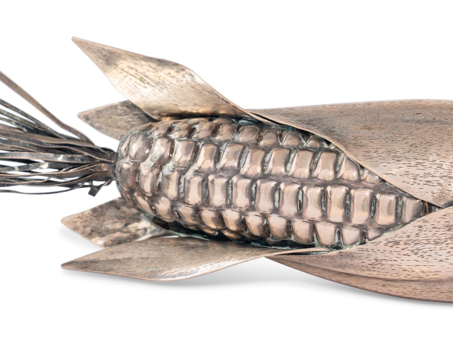 A Buccellati Silver Corn Form Table Lighter