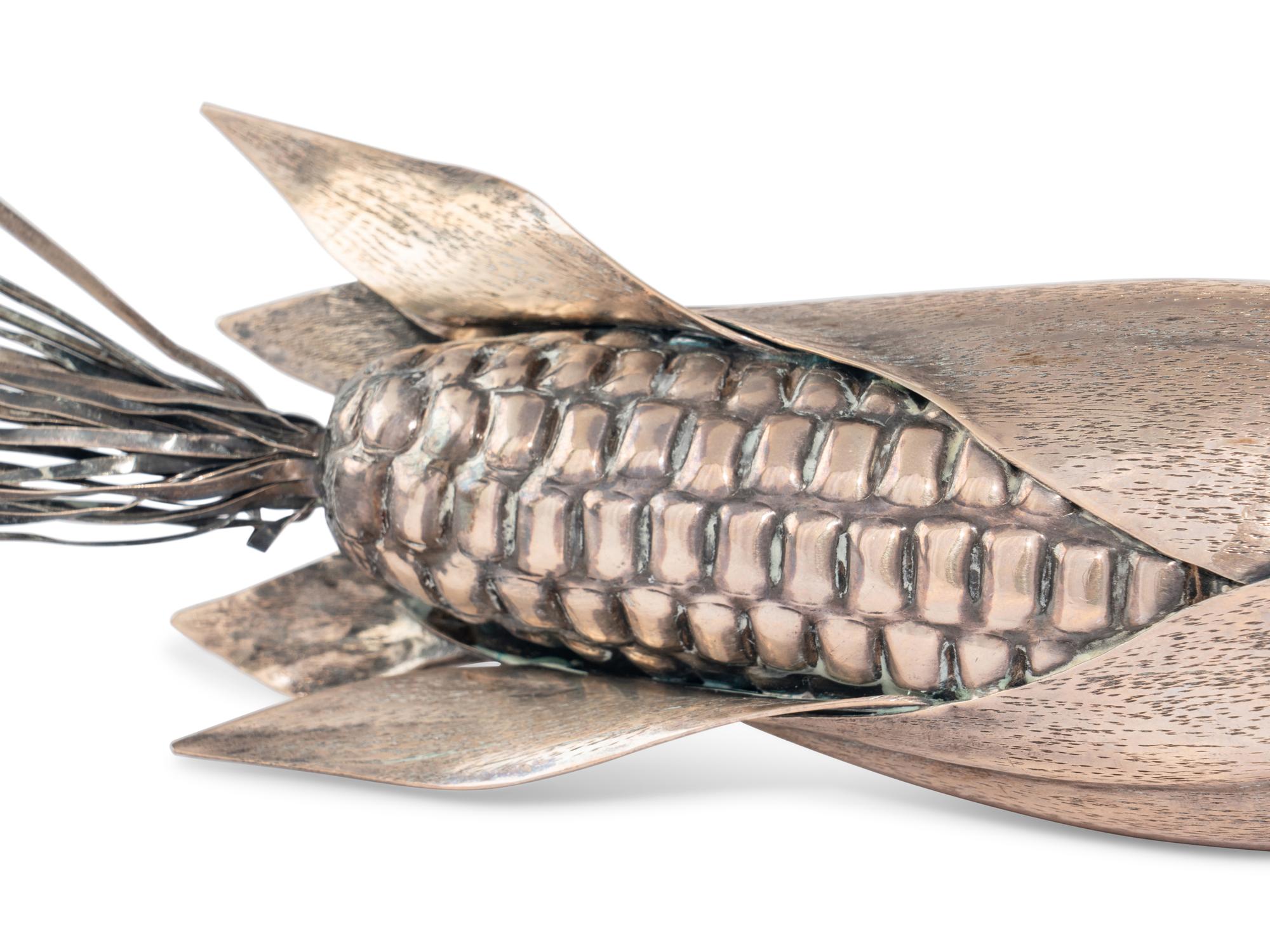 A Buccellati Silver Corn Form Table Lighter