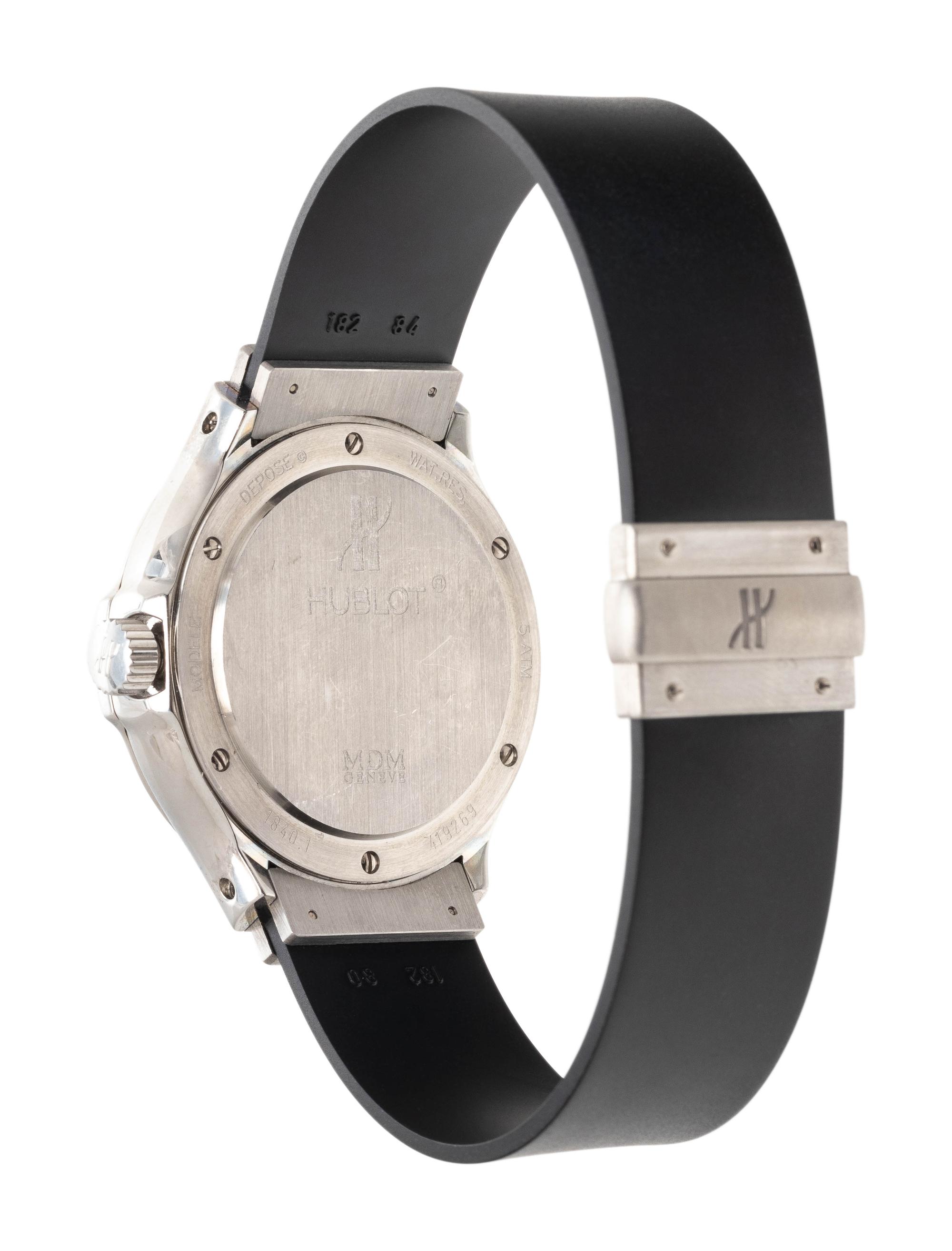 HUBLOT, REF. 1840 STAINLESS STEEL 'MDM' DAY-DATE WRISTWATCH