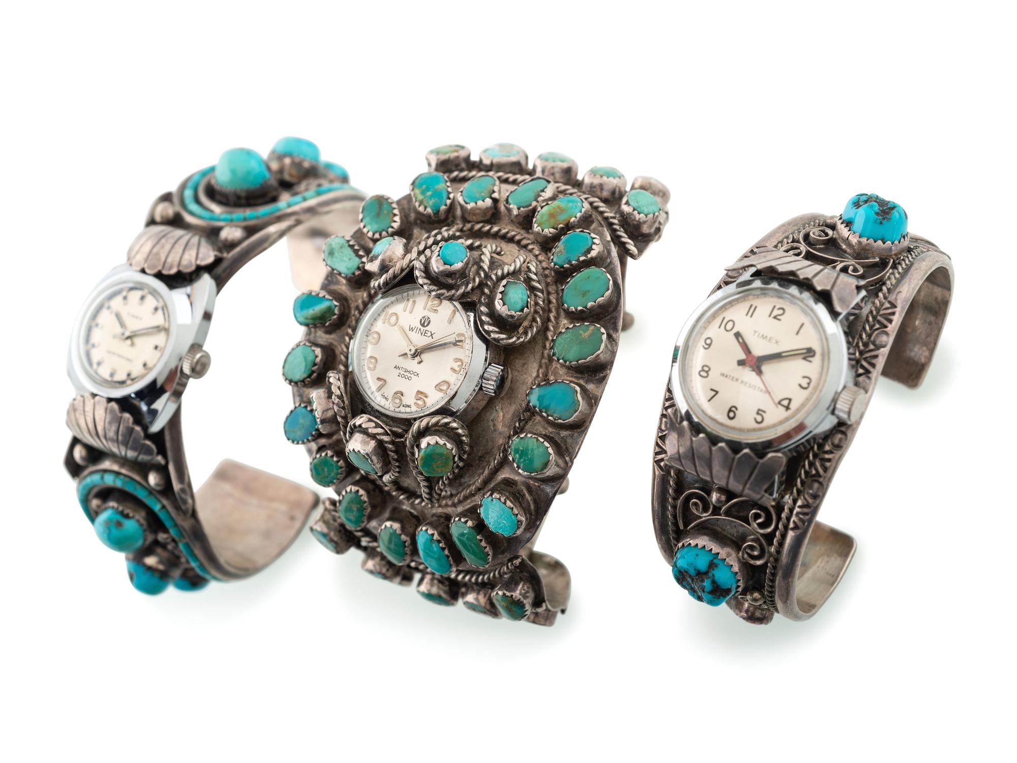 Navajo Silver and Turquoise Watch Bands