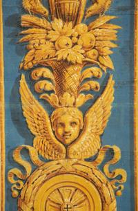 A Continental Painted Canvas Panel with Neoclassical Design