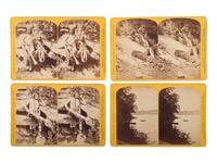 [NATIVE AMERICANS] -- [EARLY PHOTOGRAPHY]. A group of 7 stereoviews, incl. Southern Cheyenne subjects by John K. Hillers and landscape scenes of the Potomac River.