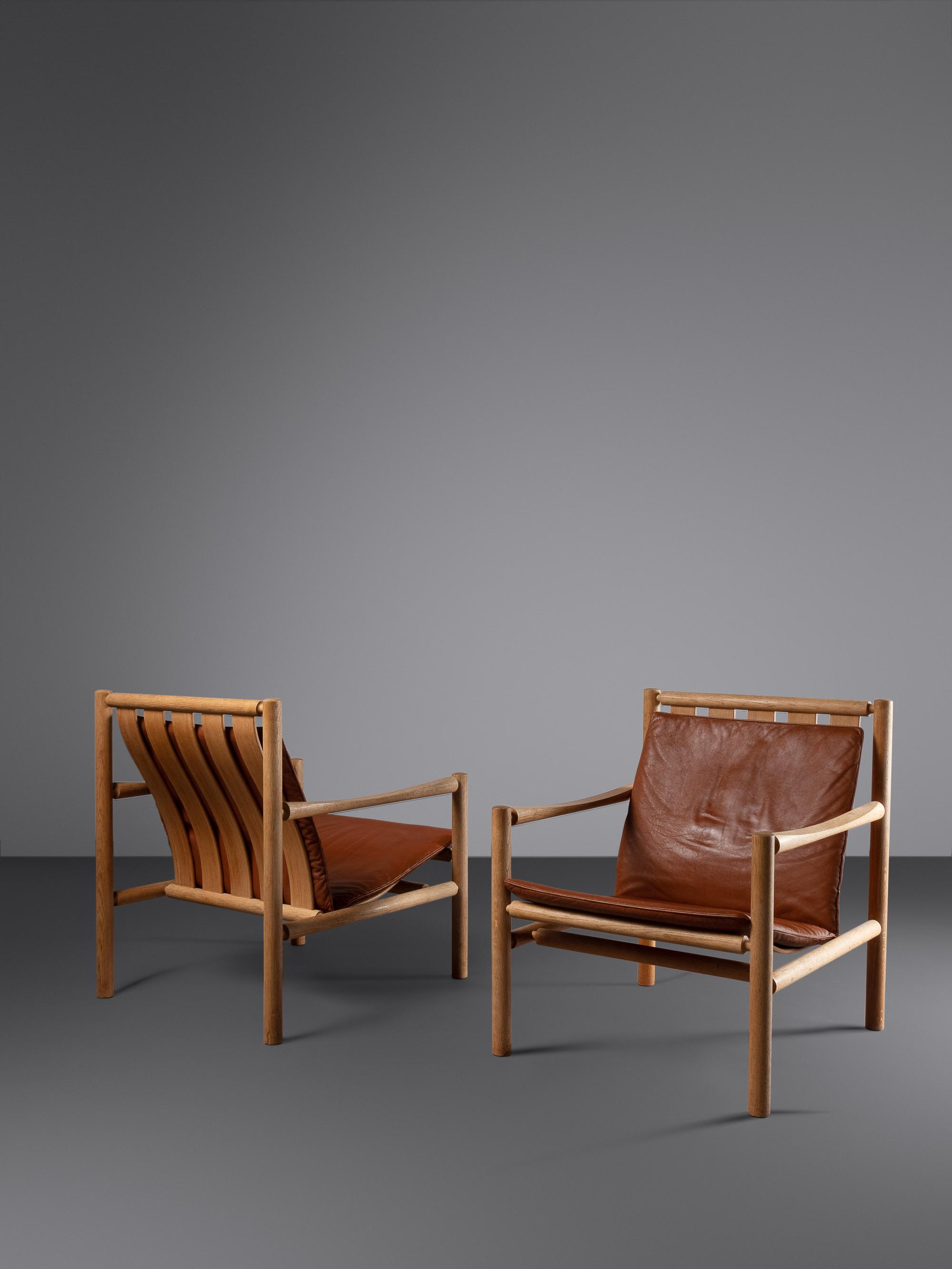 Pair of Lounge Chairs J.H. Johanssen's Eftf., Denmark