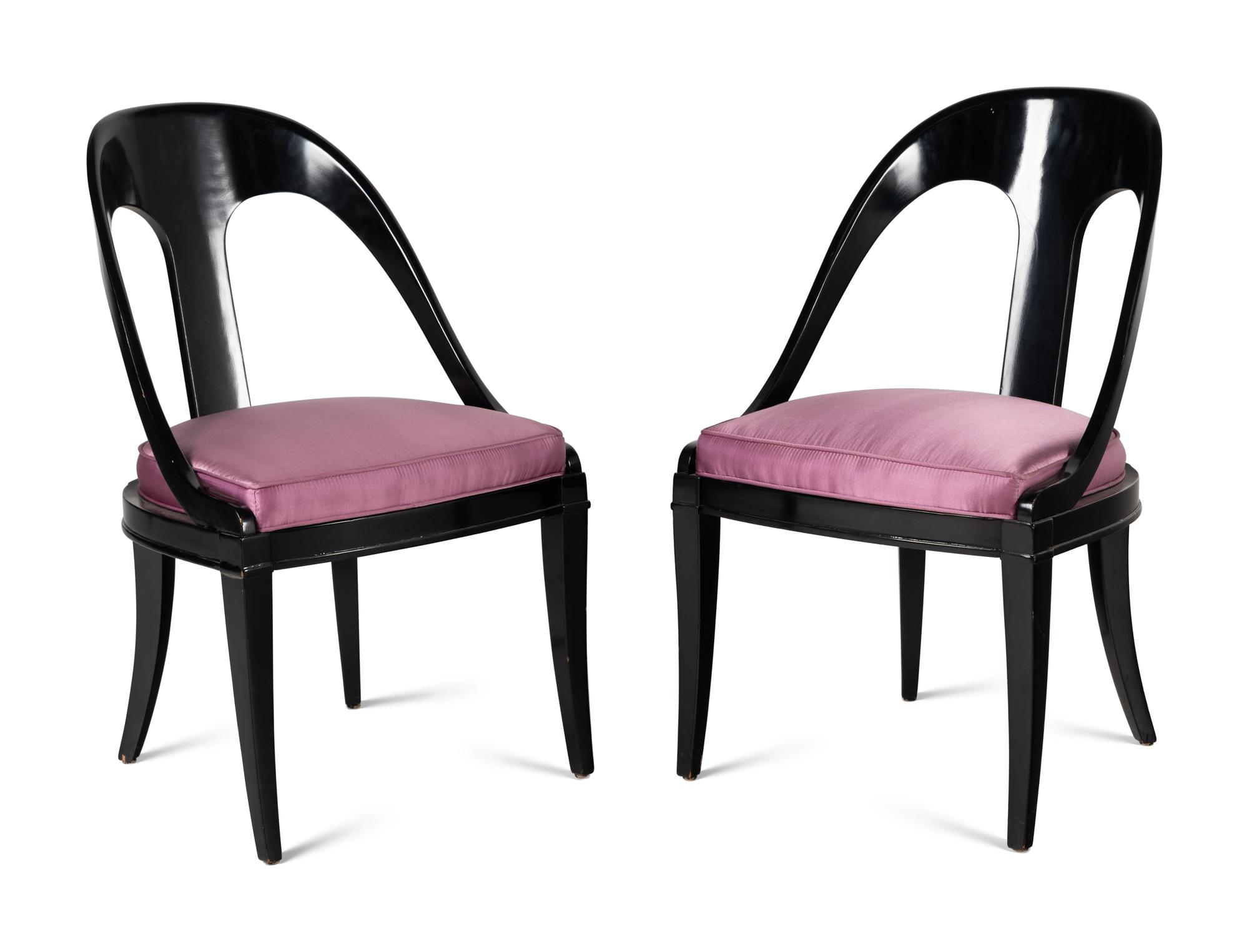 A Pair of Modernist Neoclassic Style Spoon Chairs