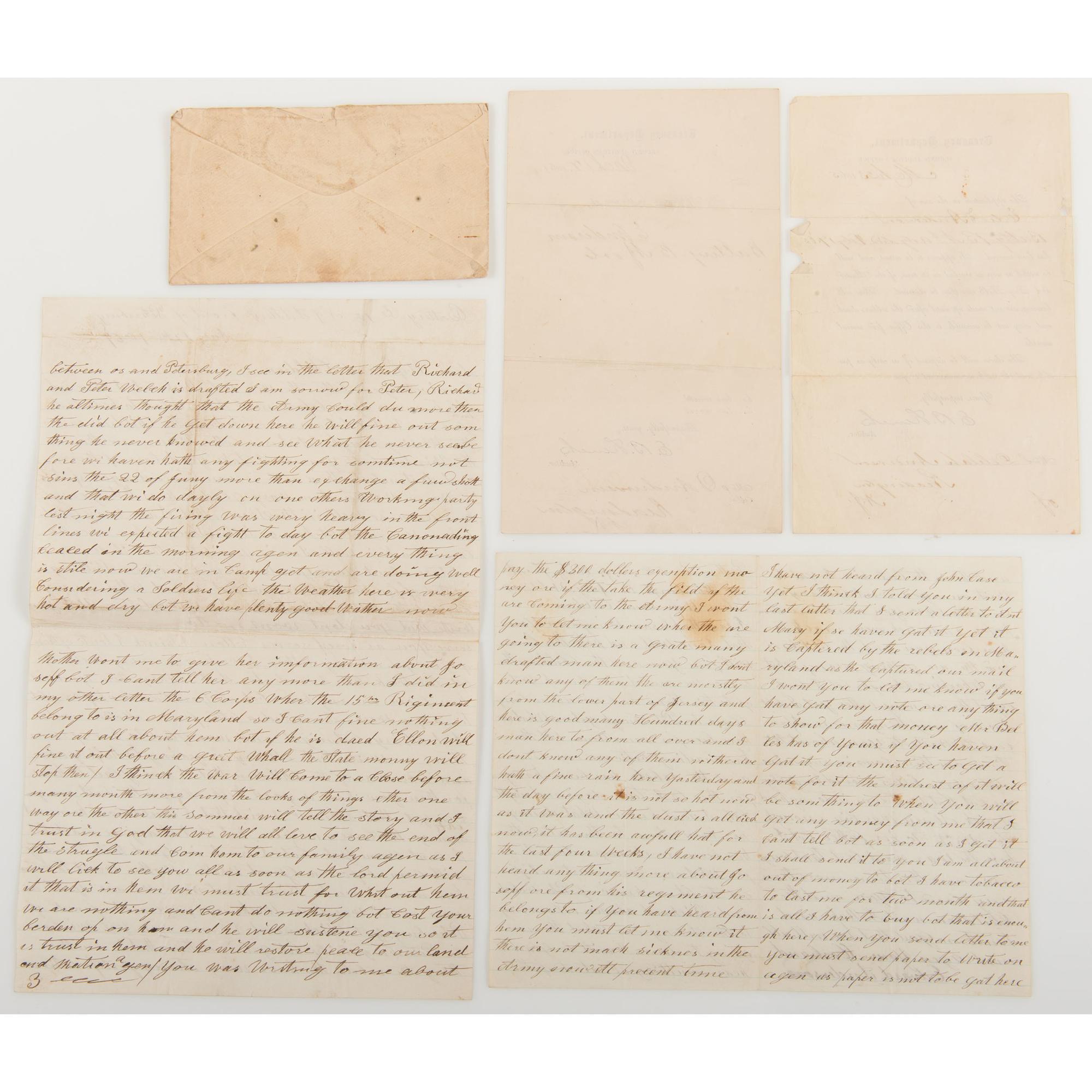 Letter Archive of Edward Anderson, 1st New Jersey Artillery