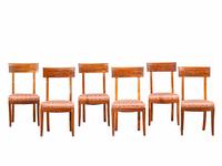 Six Empire Mahogany Side Chairs