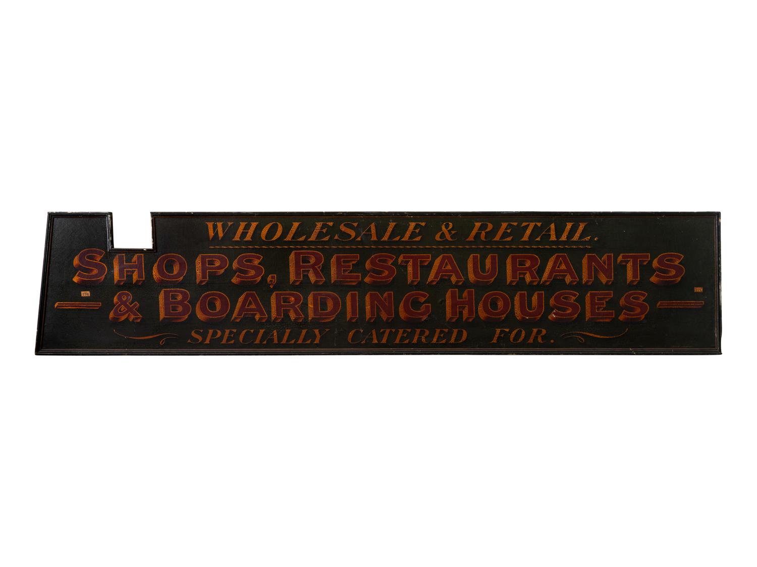 A Pair of Very Large Victorian Hand-Painted Trade Signs