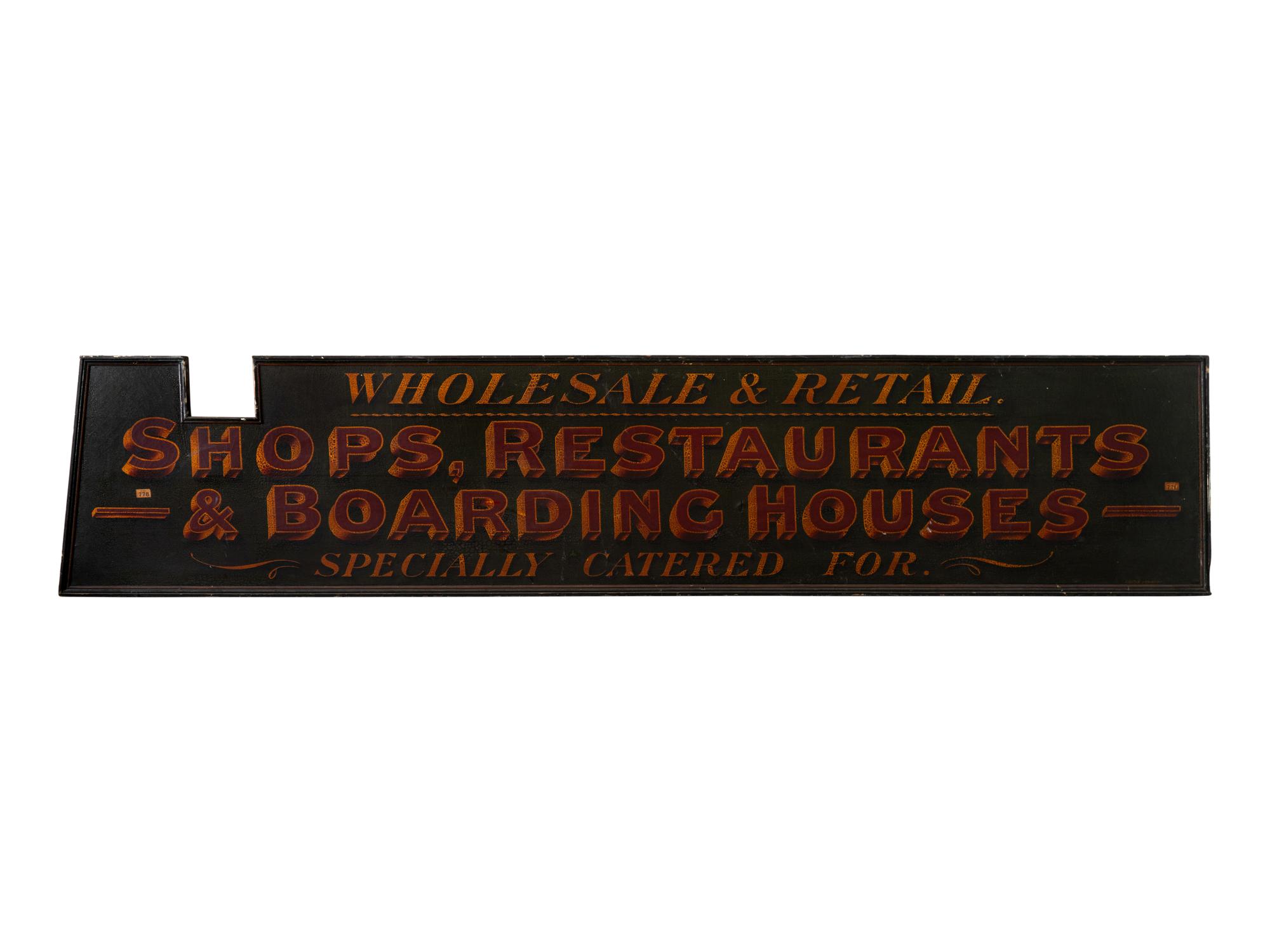 A Pair of Very Large Victorian Hand-Painted Trade Signs