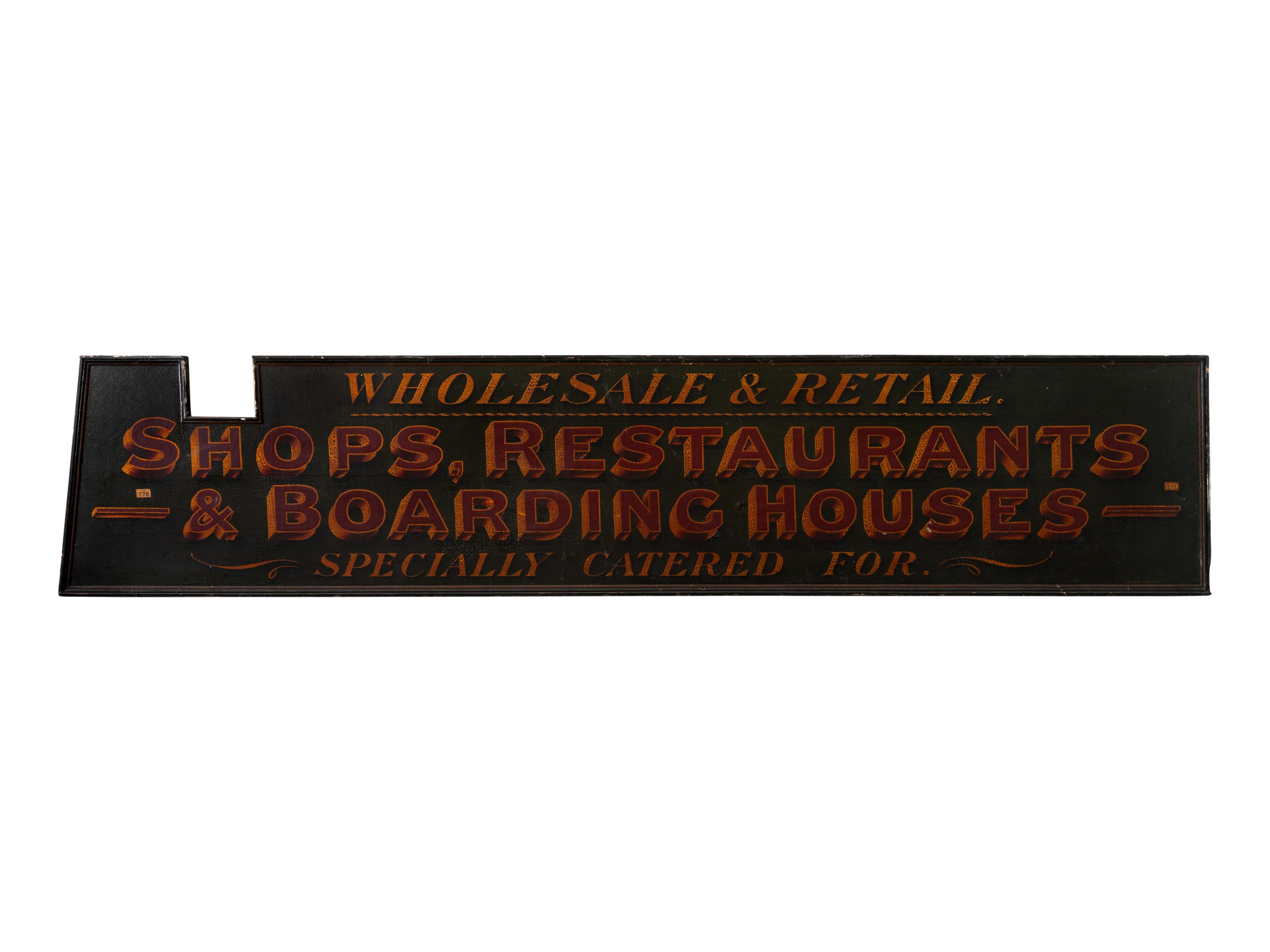 A Pair of Very Large Victorian Hand-Painted Trade Signs