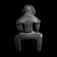 An Olmec Serpentine Seated Figure