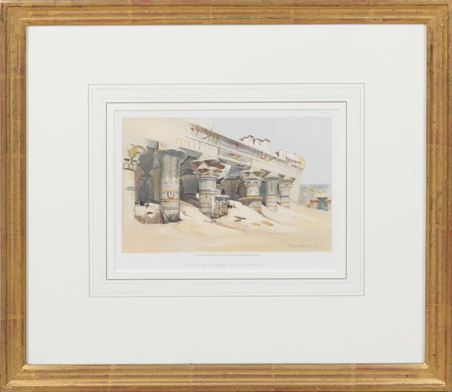 A Set of Six Hand Colored Lithographs Largest: 6 3/4 x 9 1/4 inches (visible). — DAVID ROBERTS (SCOTTISH, 1796-1864)