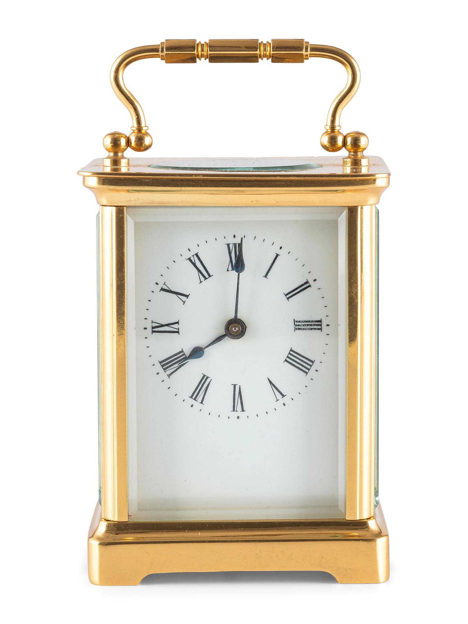 A Gilt Metal Carriage Clock