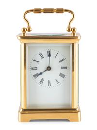 A Gilt Metal Carriage Clock