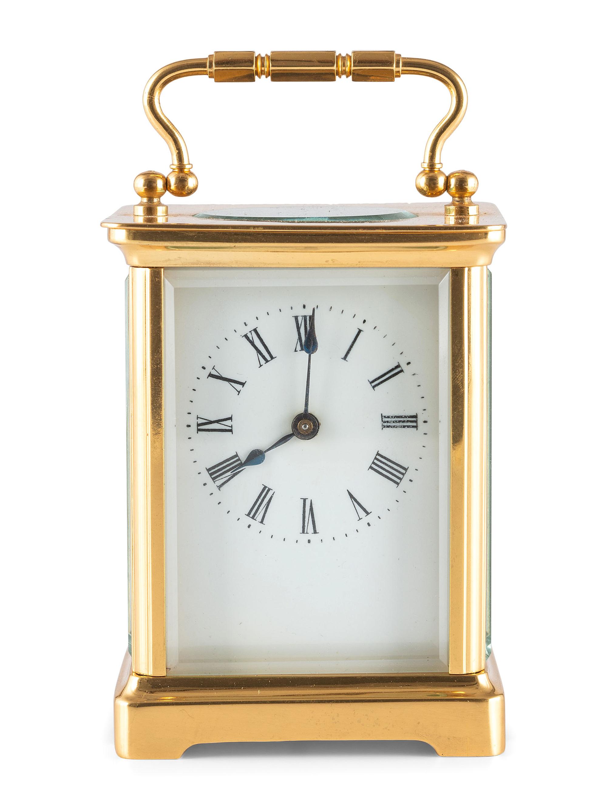 A Gilt Metal Carriage Clock