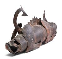 A Painted Tin Dragon Stove Flue