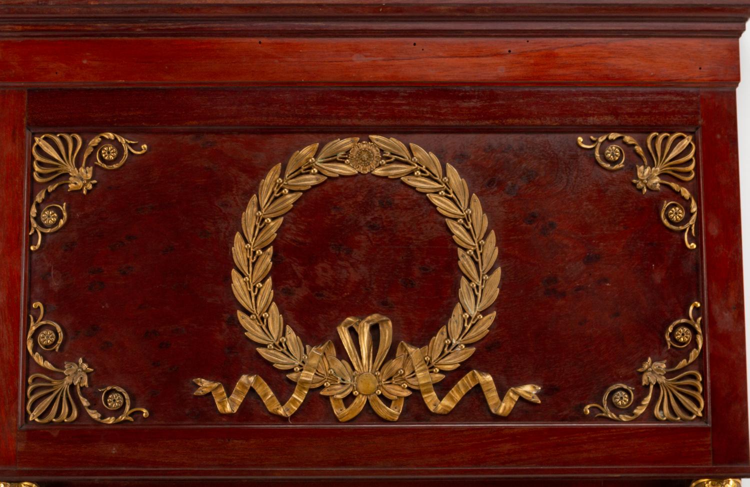 An Empire Style Gilt-Bronze-Mounted Mahogany Mirror — 19TH CENTURY