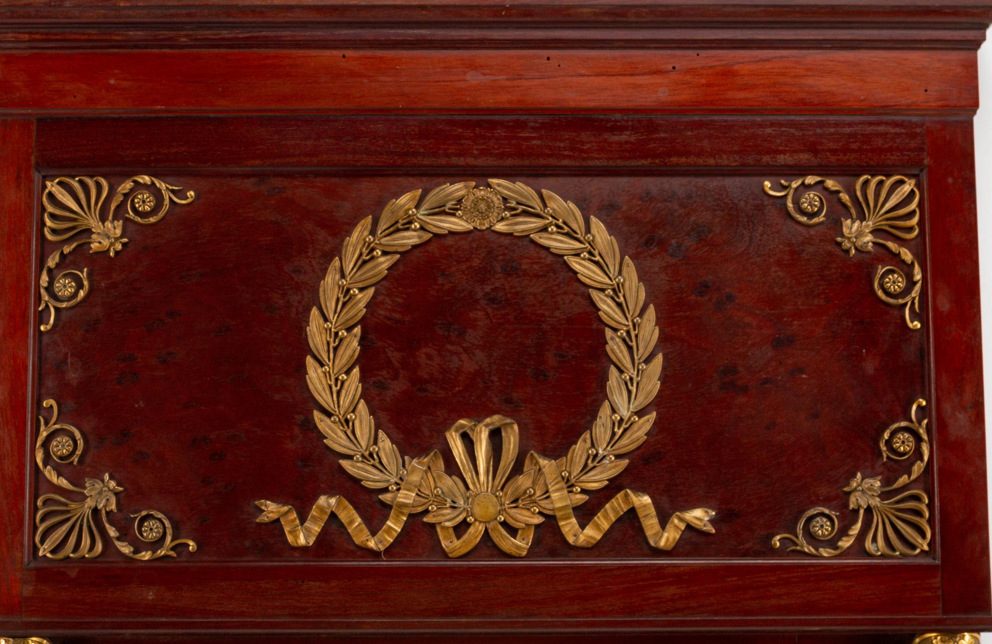 An Empire Style Gilt-Bronze-Mounted Mahogany Mirror — 19TH CENTURY