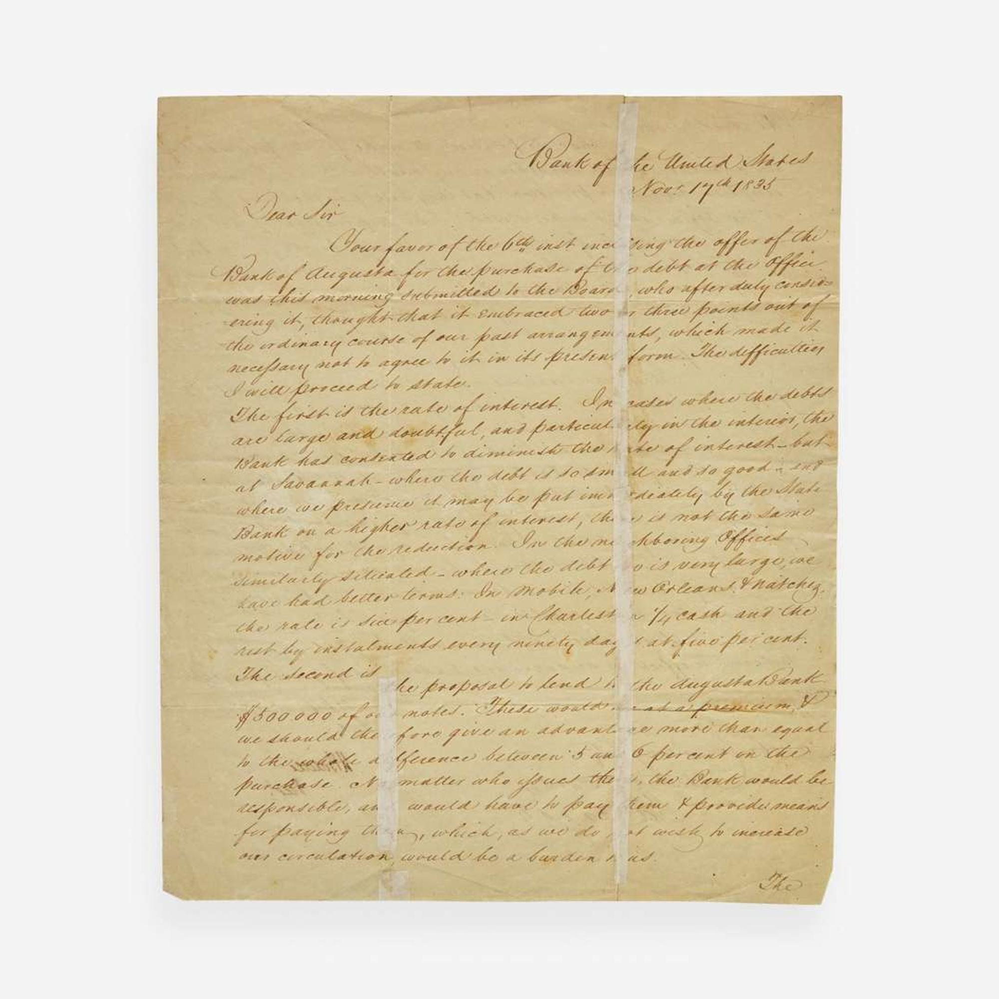 [Americana] Biddle, Nicholas, and Charles Biddle Group of 3 Signed Documents