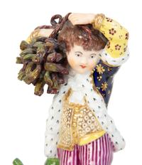 Two English Derby Porcelain Figures of a Boy and Girl — 19TH CENTURY
