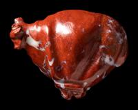 An Egyptian Red Jasper Trussed Ox