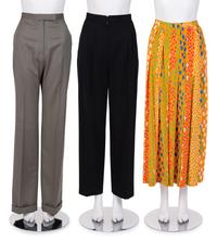 Four Givenchy Couture Separates: Two Pants, One Skirt, and One Shawl, 1980-1998