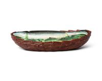An English Majolica Covered Salmon Tureen