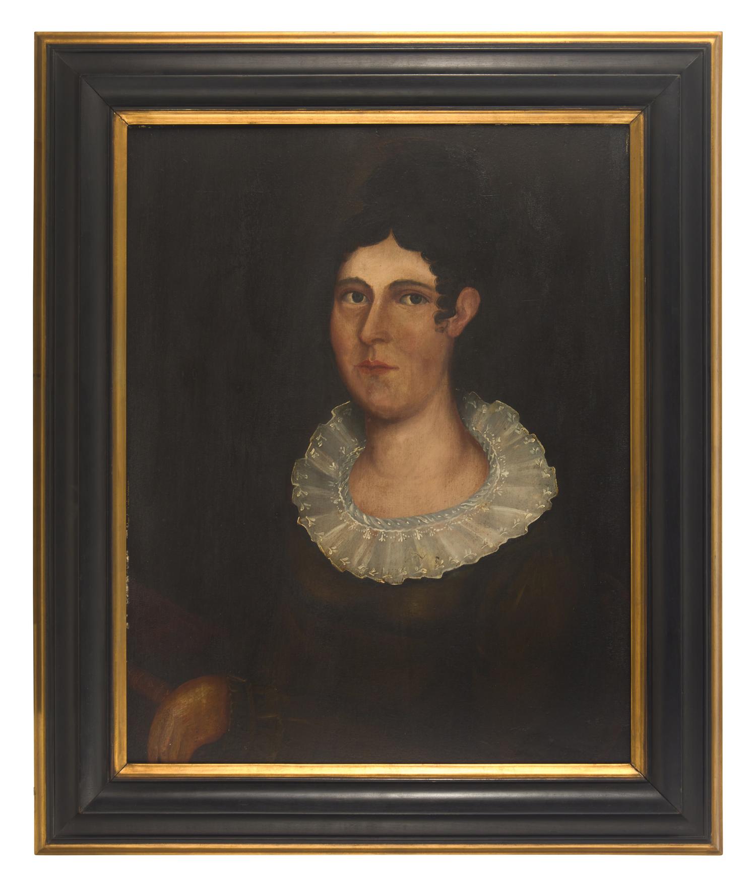 American School 19th Century, A Pair Of Portraits: Alonzo B. Dort And Mary Anne Dort