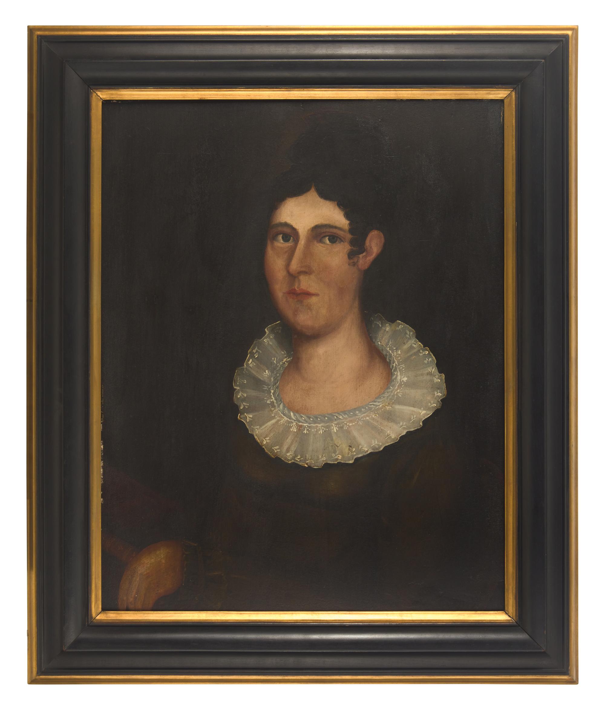 American School 19th Century, A Pair Of Portraits: Alonzo B. Dort And Mary Anne Dort
