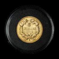 An 1856-S Indian Head $3 Gold Coin