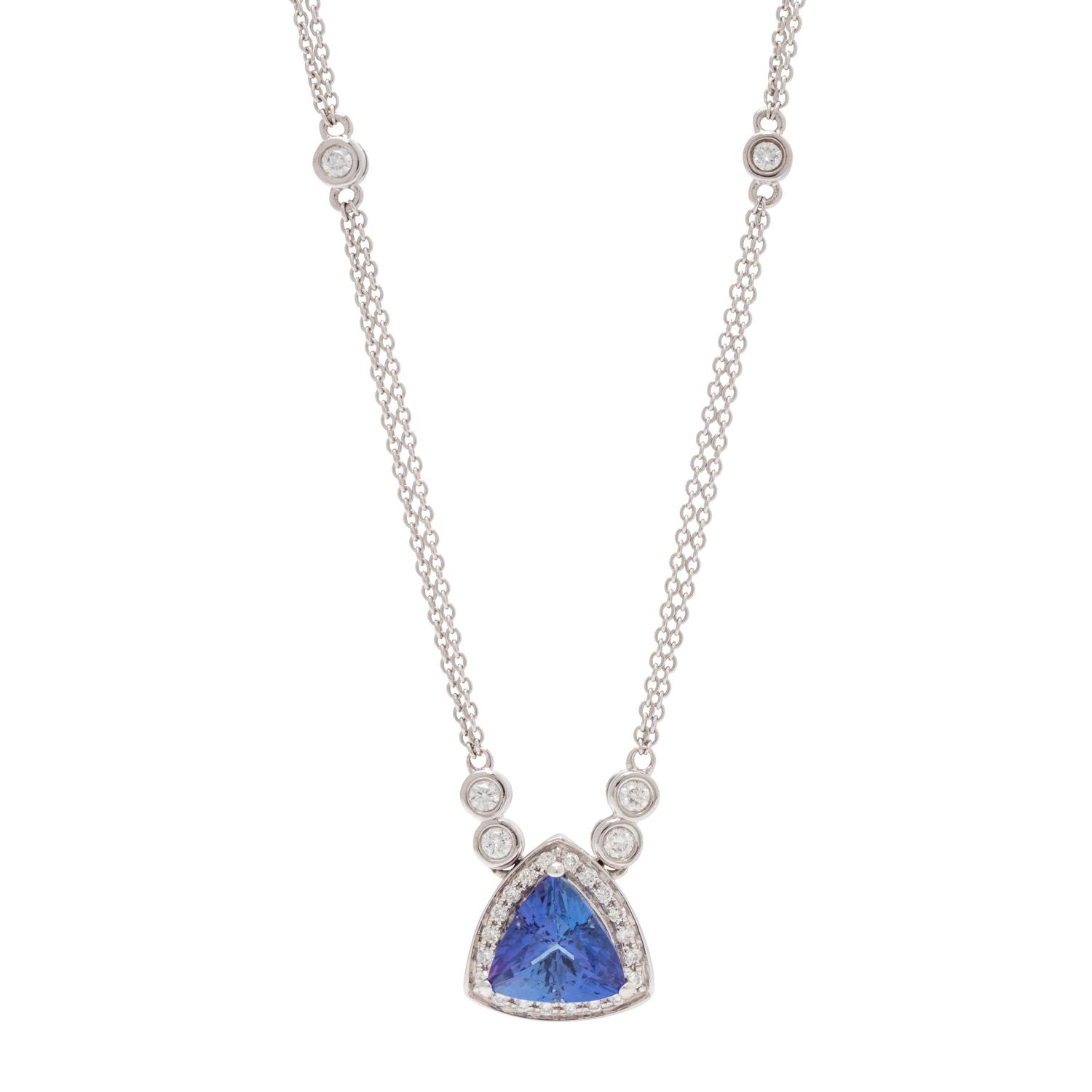 TANZANITE AND DIAMOND NECKLACE