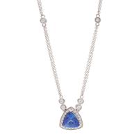 TANZANITE AND DIAMOND NECKLACE