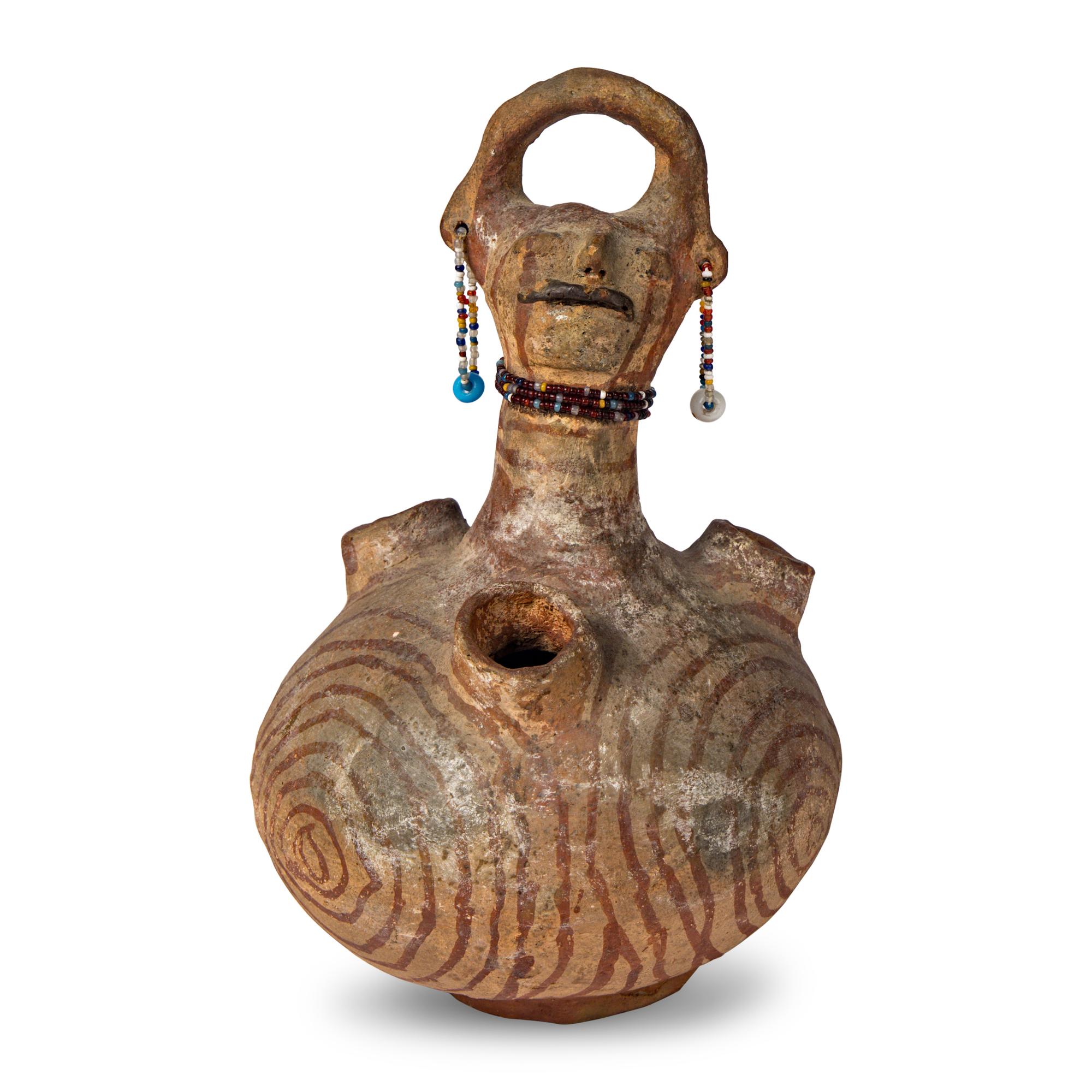 Mojave Three-Spout Figural Pottery Vase