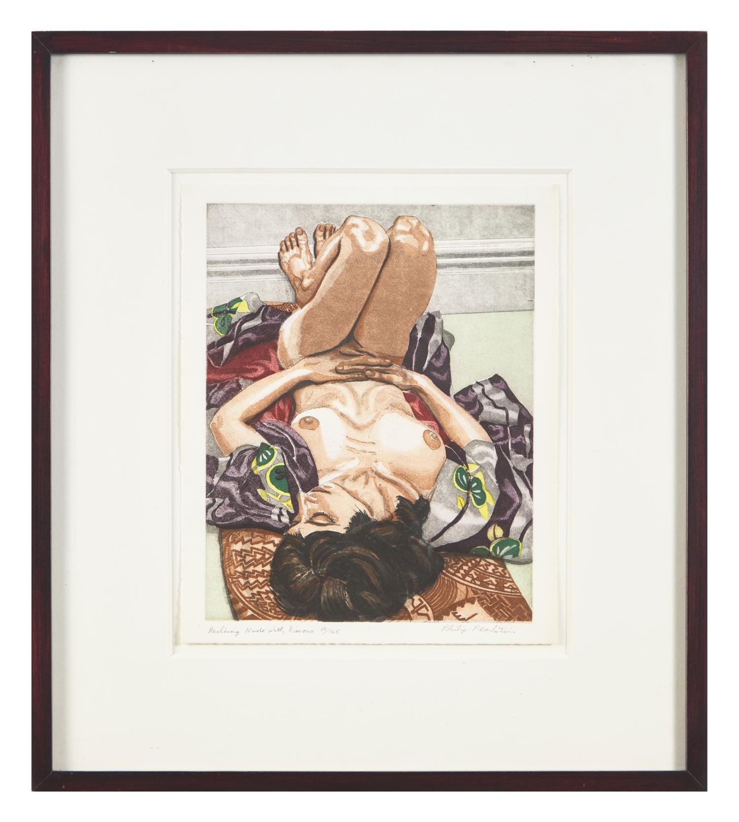 Reclining Nude with Kimono