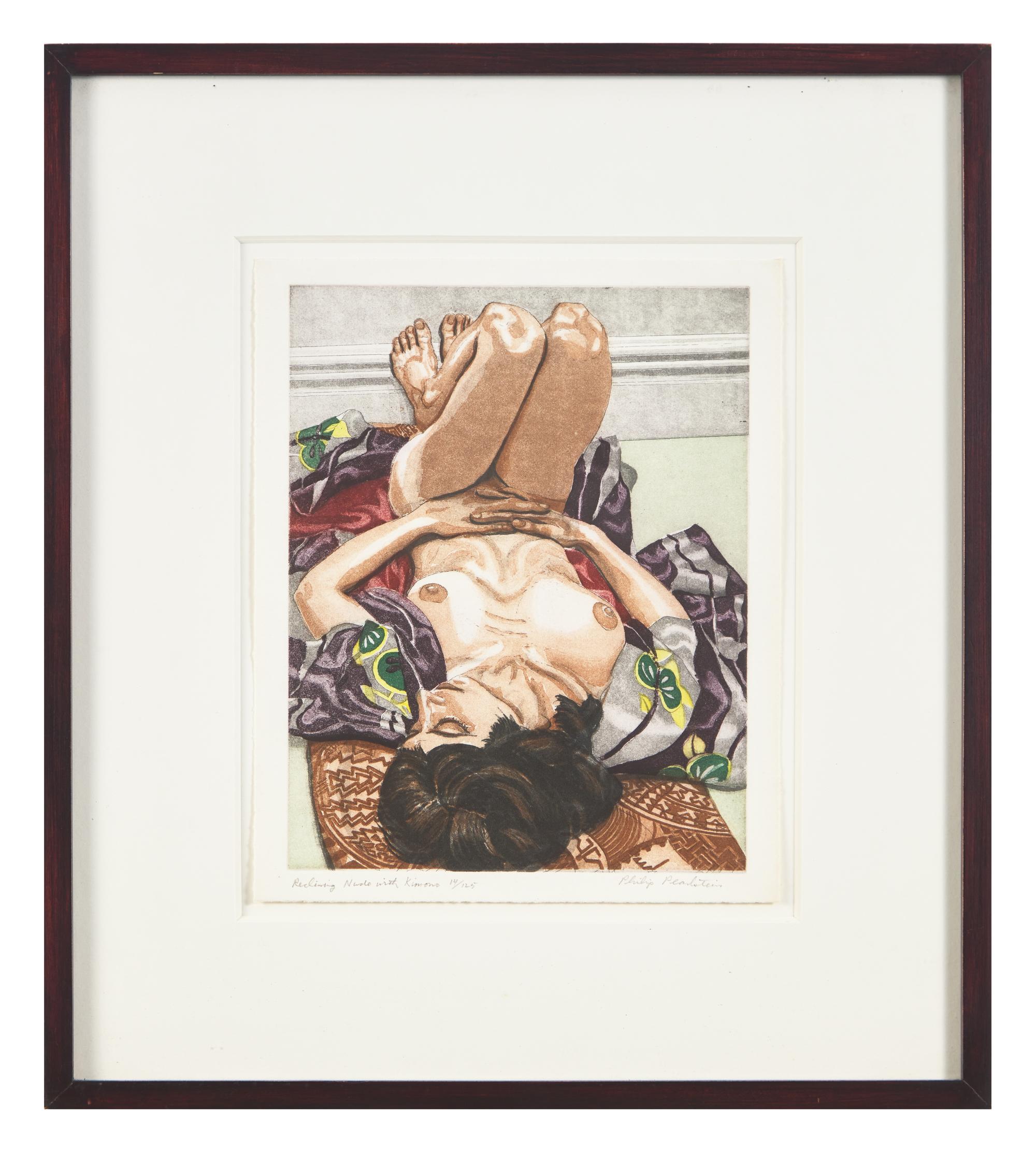 Reclining Nude with Kimono