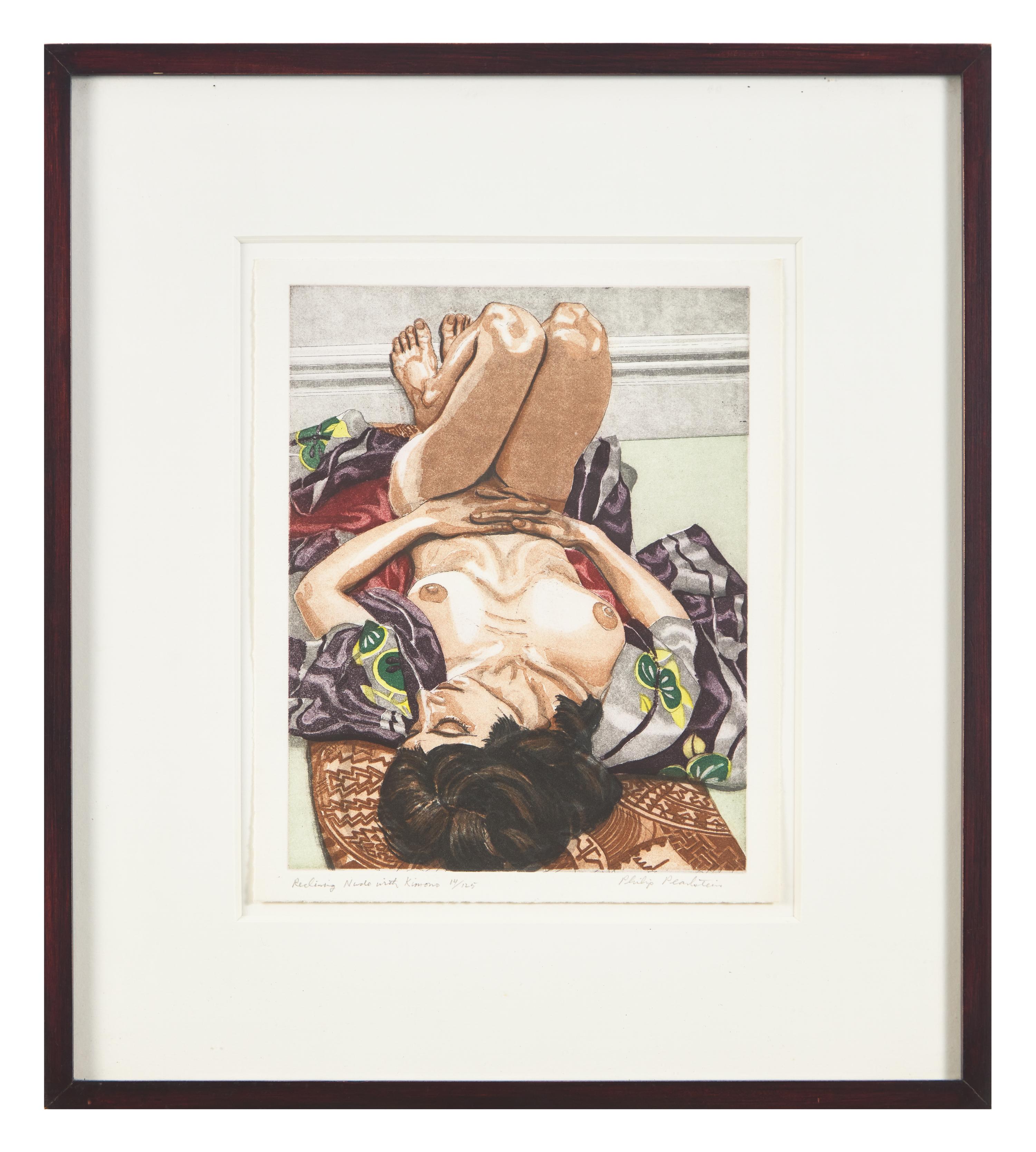 Reclining Nude with Kimono