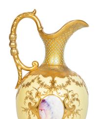 A Coalport Gilt Decorated Porcelain Ewer