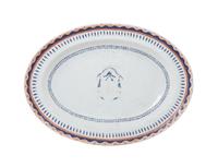 A Chinese Export Porcelain Platter Length 8 1/2 inches.