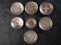Navajo Heavily Stamped Silver Salt Trays