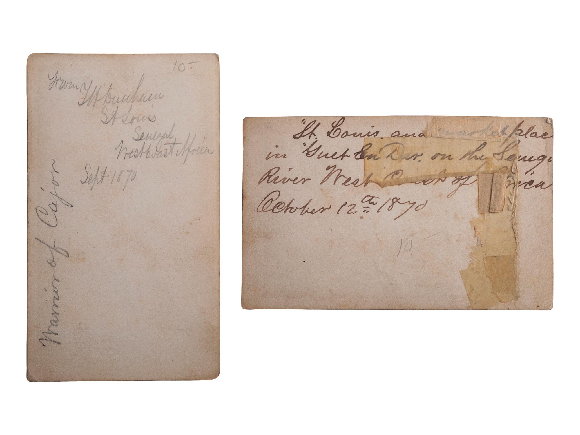 [EARLY PHOTOGRAPHY - AFRICAN]. A group of 4 CDVs featuring African subjects, including: