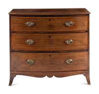 A George III Mahogany Bowfront Chest of Drawers