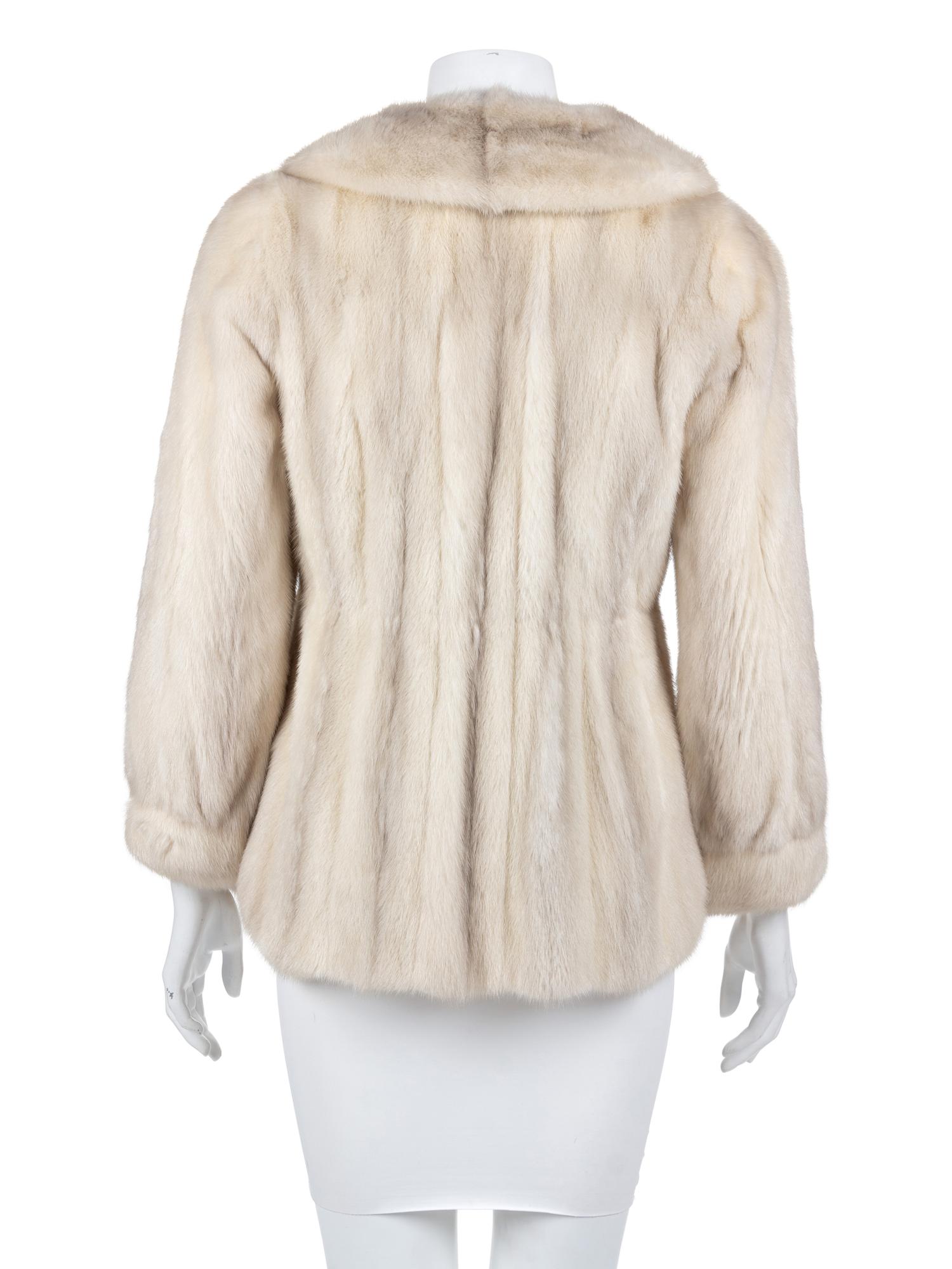 Christie Brothers White Fur Jacket, 1980's