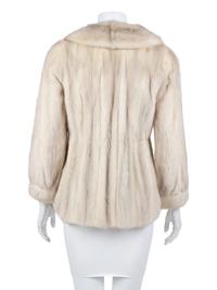 Christie Brothers White Fur Jacket, 1980's