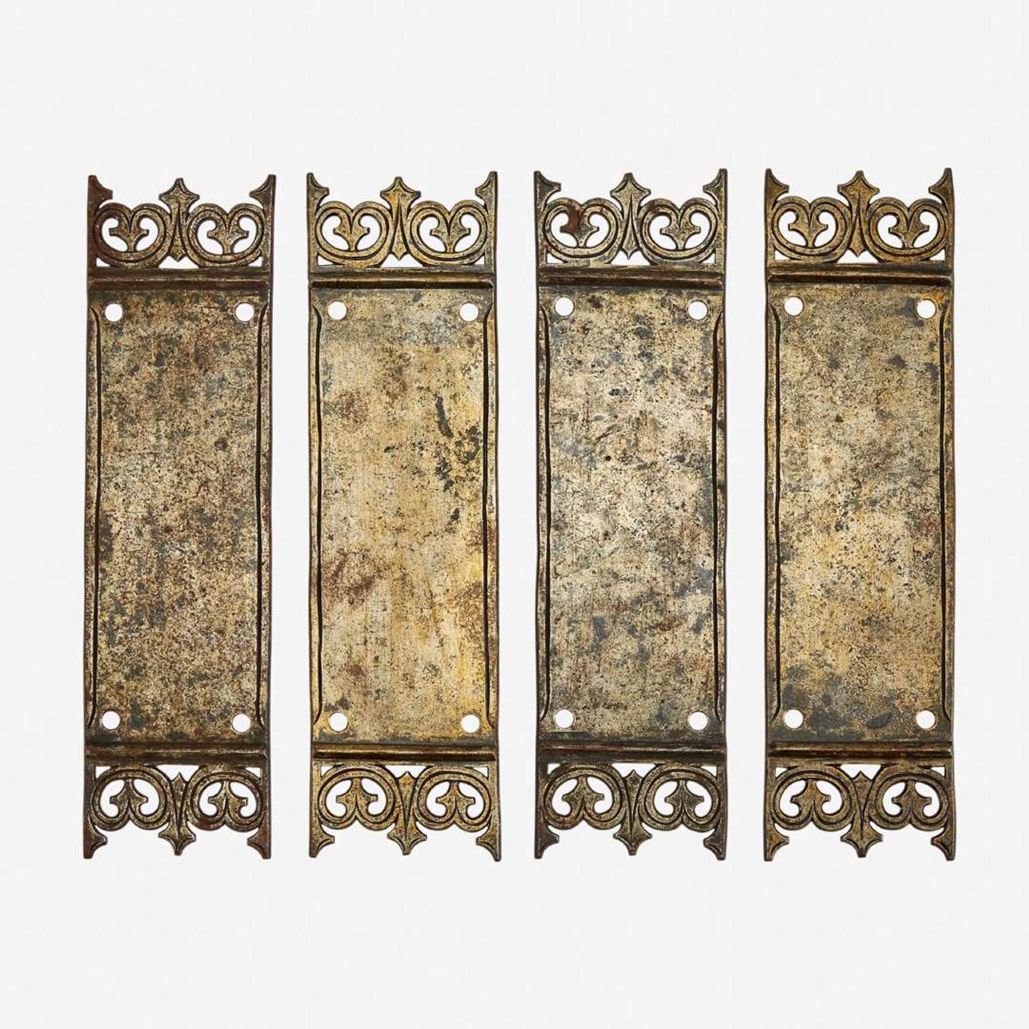 Samuel Yellin (American, 1884-1940) Set of Four Door Push Plates, Philadelphia, Pennsylvania, circa 1925