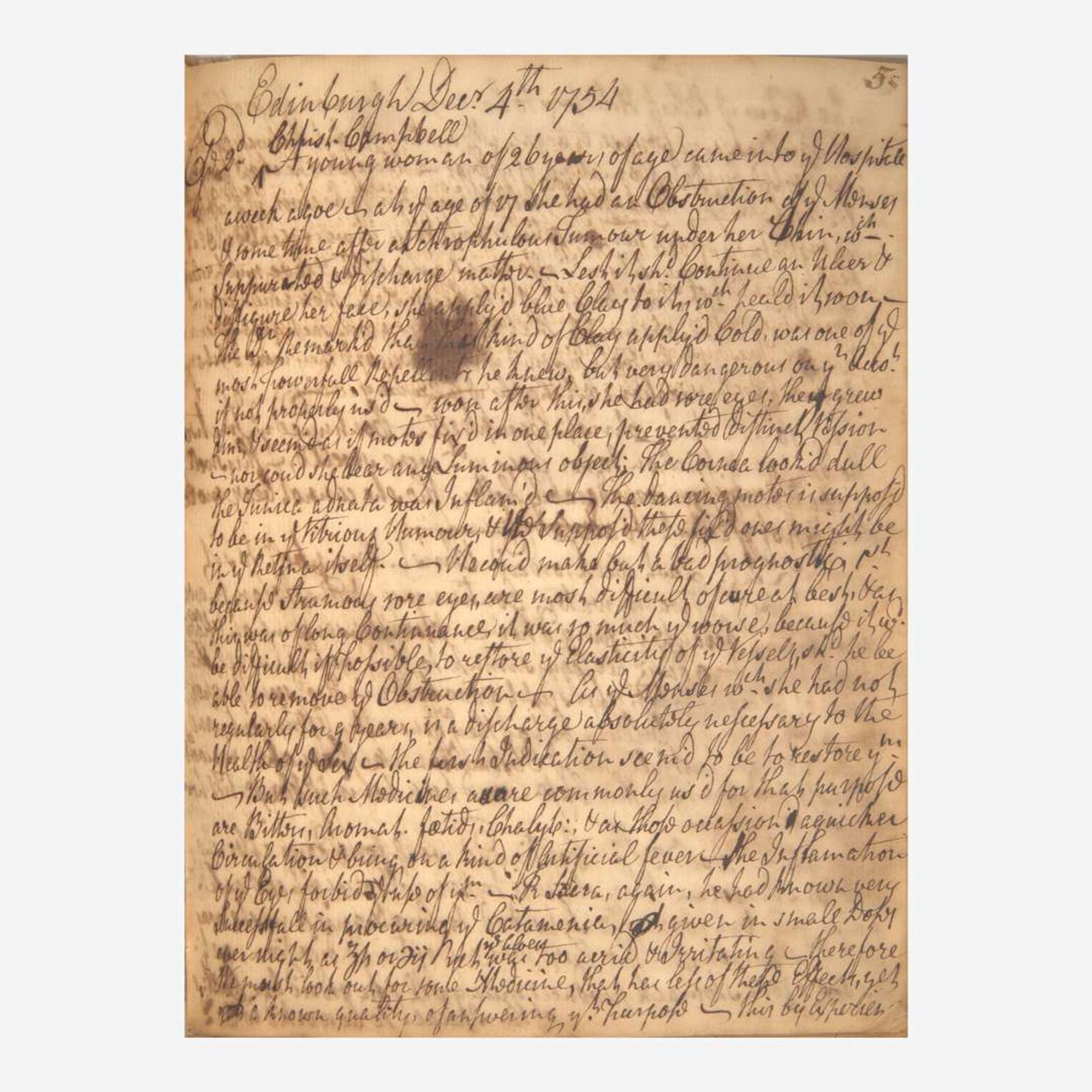 [Science, Medicine & Mathematics] 18th-Century Manuscript Diary