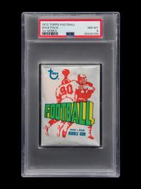 A Sealed Unopened Wax Pack of 1972 Topps Football Cards (1st Series) (PSA 8 NM-MT)