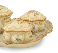 A Dresden Porcelain Vanity Set