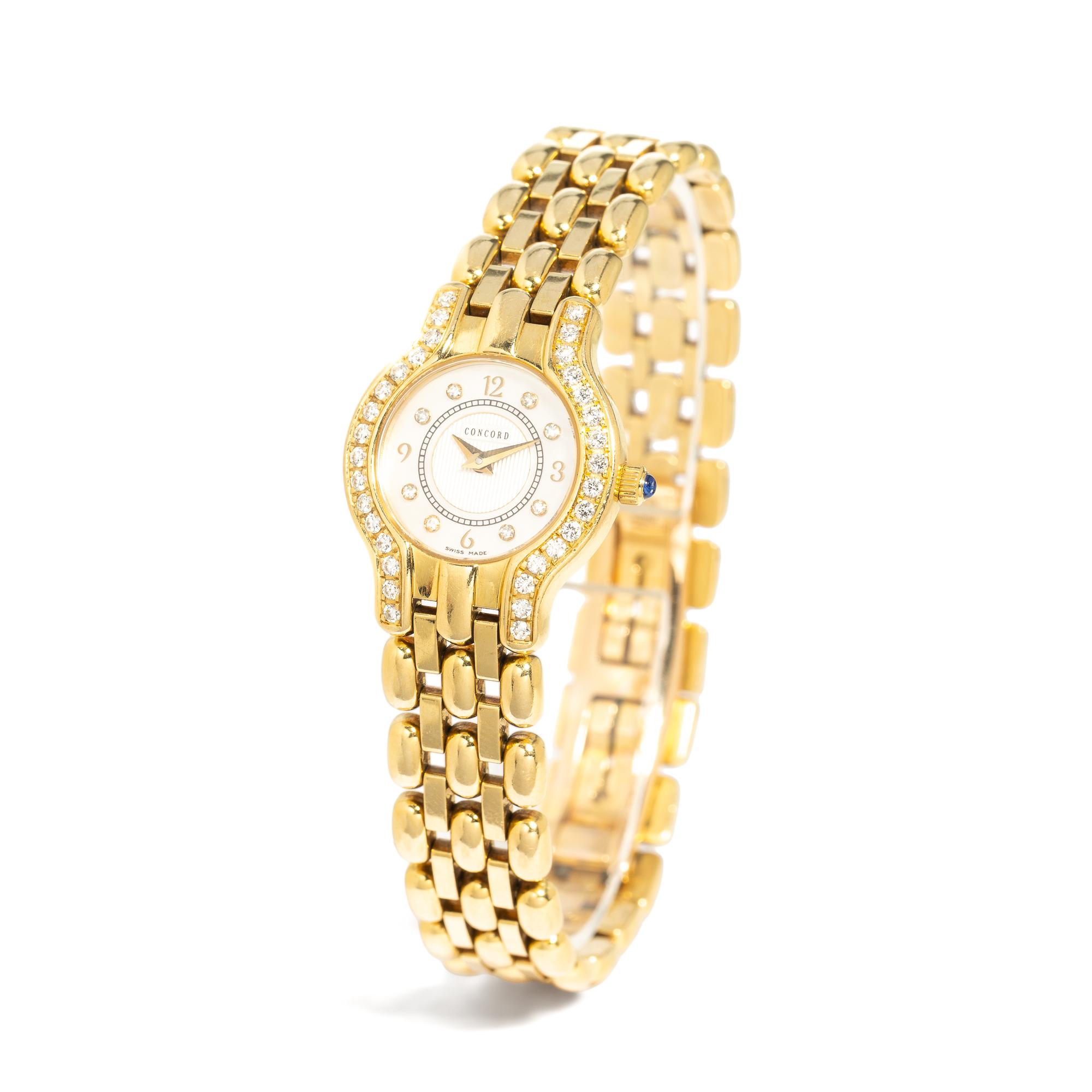 CONCORD, 18K YELLOW GOLD AND DIAMOND WATCH