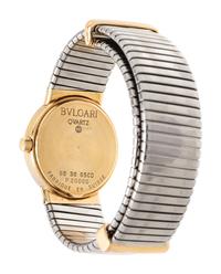 BVLGARI, 18K YELLOW GOLD AND STAINLESS STEEL REF. BB 30 GSCD 'TOBAGO' WRISTWATCH