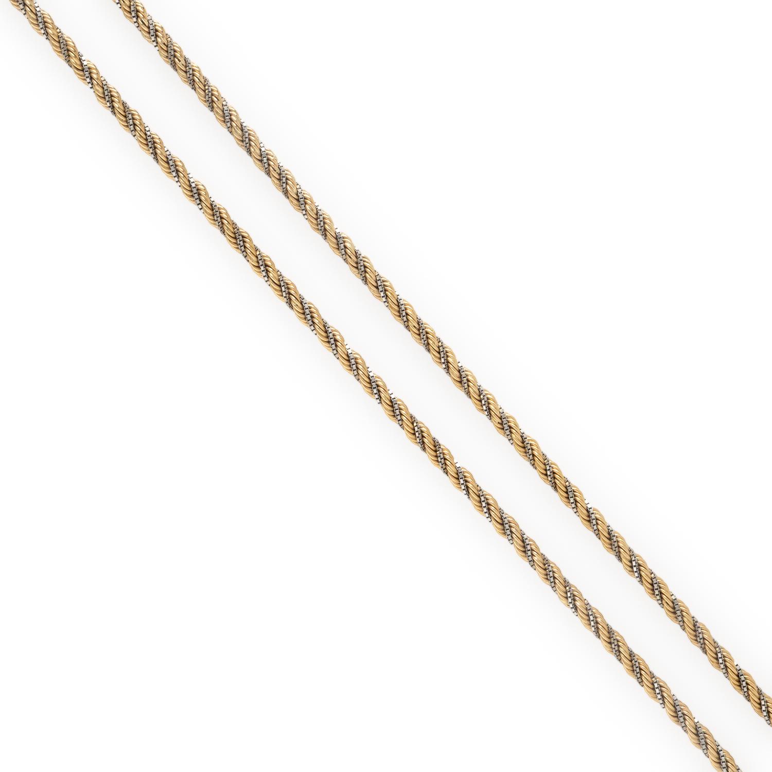 Bicolor Gold Chain Necklace